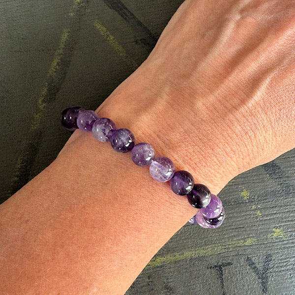 amethist armband kralen edelstenen sieraad