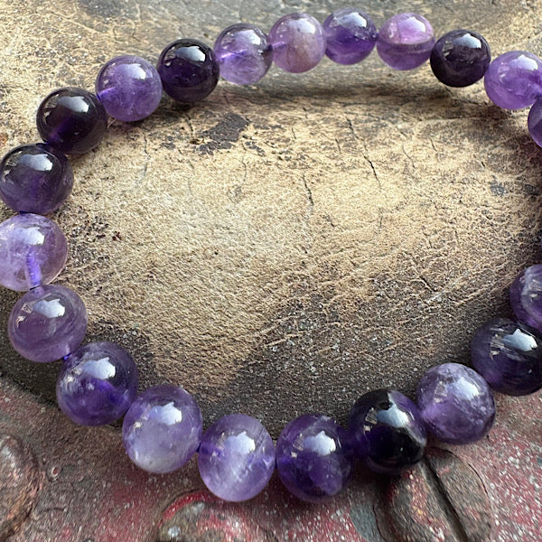 amethist armband kralen edelstenen sieraad