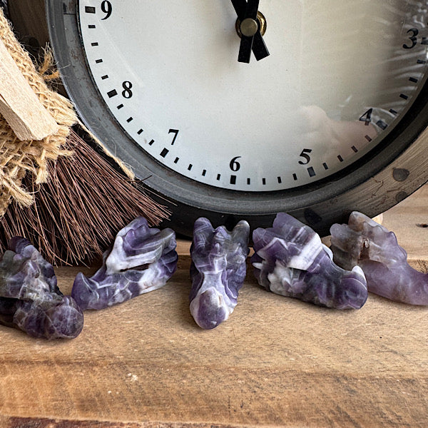 amethist mini draken schedel skull