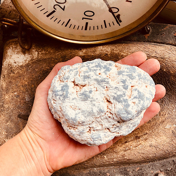 angeliet ruw brok knol nr2 engelen steen mineralen blauw wit