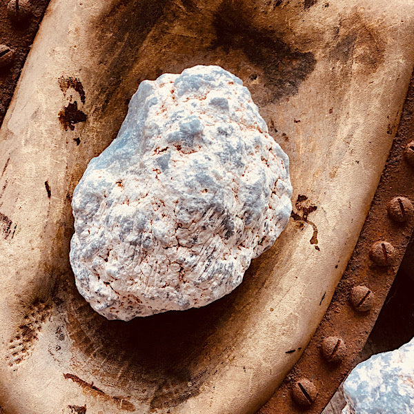 angeliet ruw brok knol nr2 engelen steen mineralen blauw wit