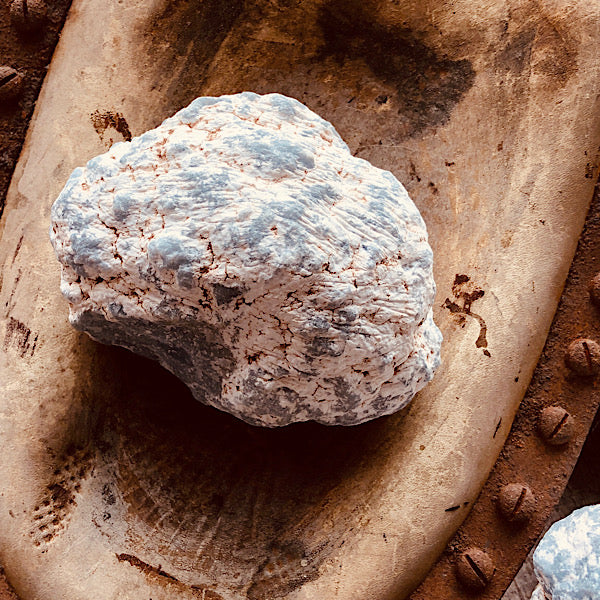 angeliet ruw brok knol nr2 engelen steen mineralen blauw wit