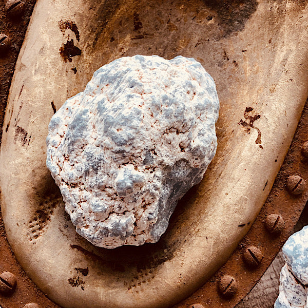 angeliet ruw brok knol nr2 engelen steen mineralen blauw wit