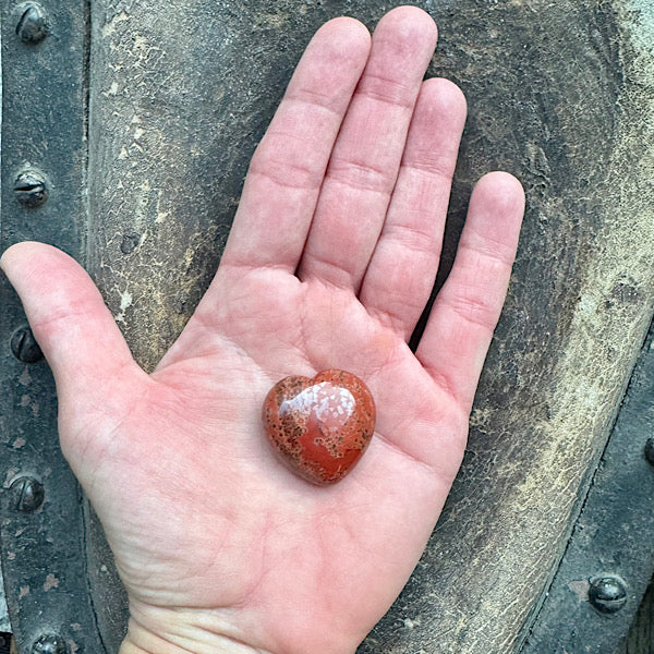 Jaspis breccie rood hart gepolijst