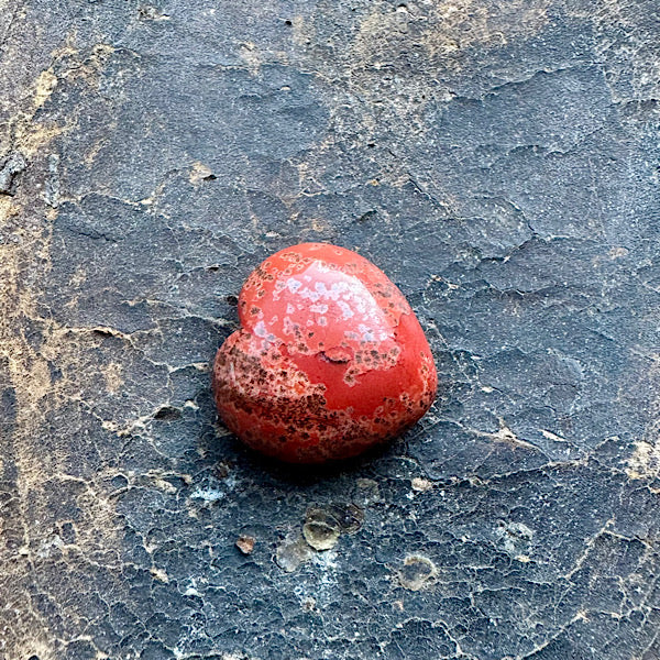 Jaspis breccie rood hart gepolijst