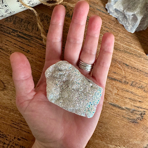 aura angel ruw stukje bergkristal manmade