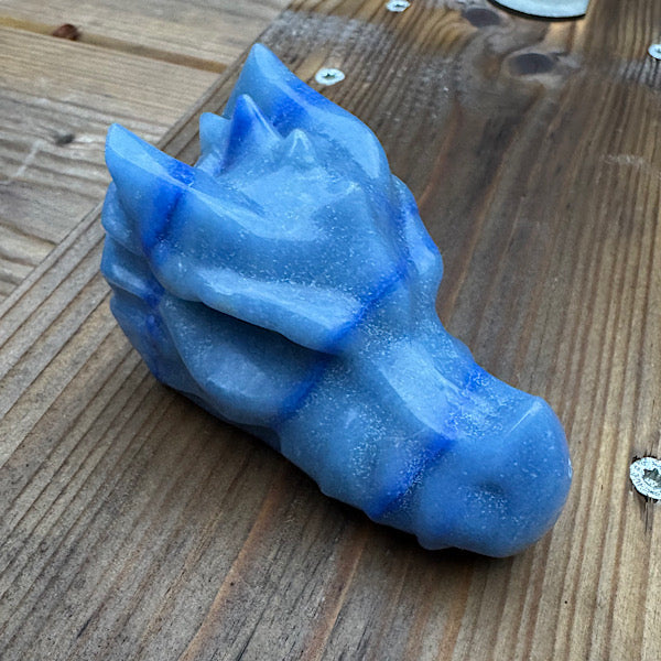 aventurijn blauw draken schedel skull