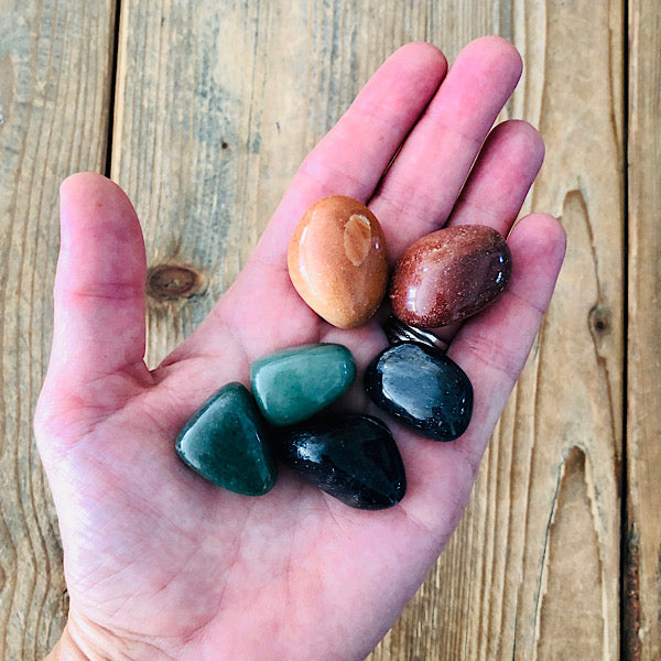 aventurijn trommelsteen groen oranje blauw edelstenen mineralen winkel