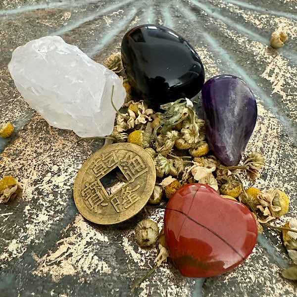 Setje activeren derde oog en zelfreflectie edelstenen mineralen winkel