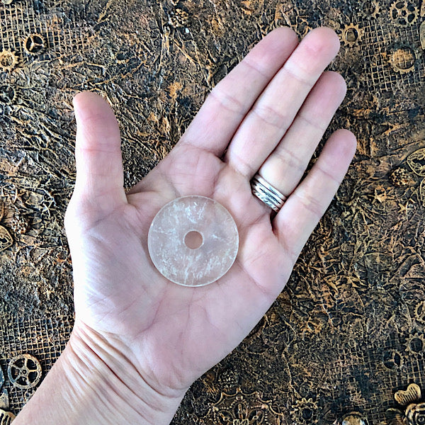 bergkristal donut gepolijst helder krachtig energie healers