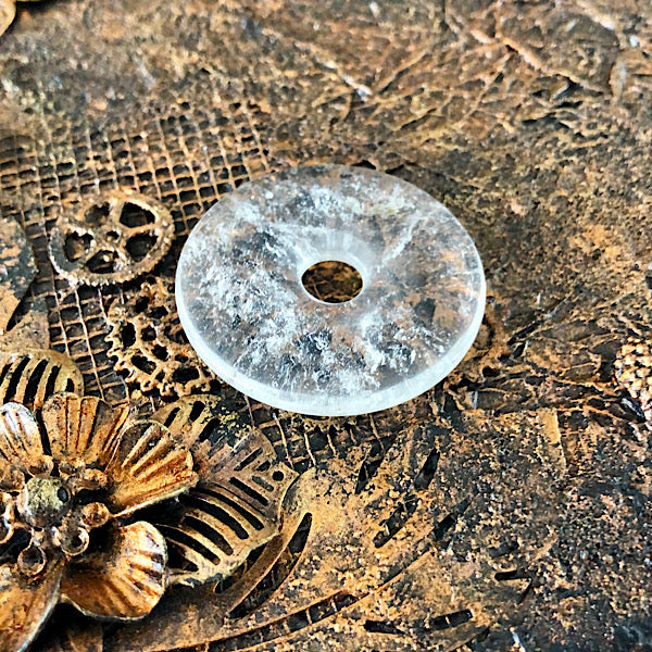 bergkristal donut gepolijst helder krachtig energie healers