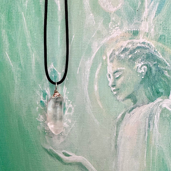 bergkristal edelsteen hangertje hanger sieraad