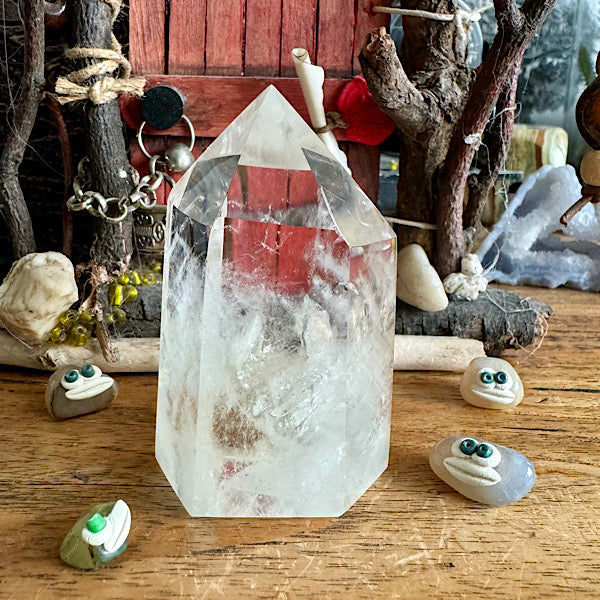 bergkristal punt gepolijst nr2 obelisk edelstenen mineralen winkel