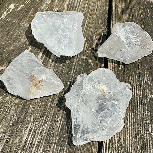 bergkristal medium ruw brokje edelstenenmineralenwinkel helder kwarts