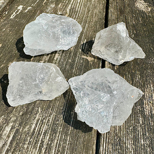 bergkristal ruw brokje edelstenenmineralenwinkel helder kwarts