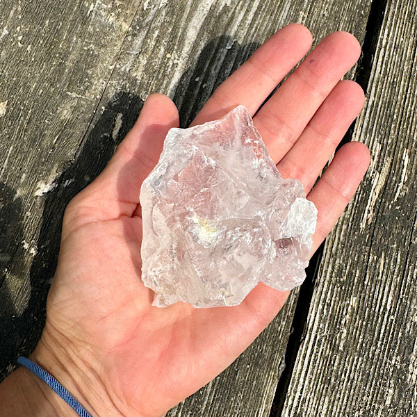 bergkristal ruw brokje edelstenenmineralenwinkel helder kwarts