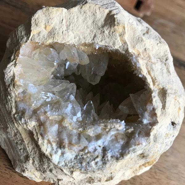calciet helder wit geode ruw