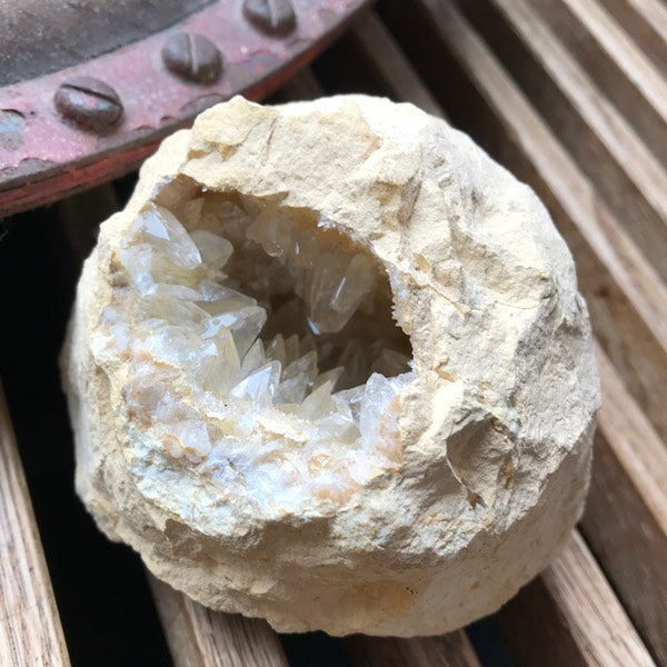 calciet helder wit geode ruw