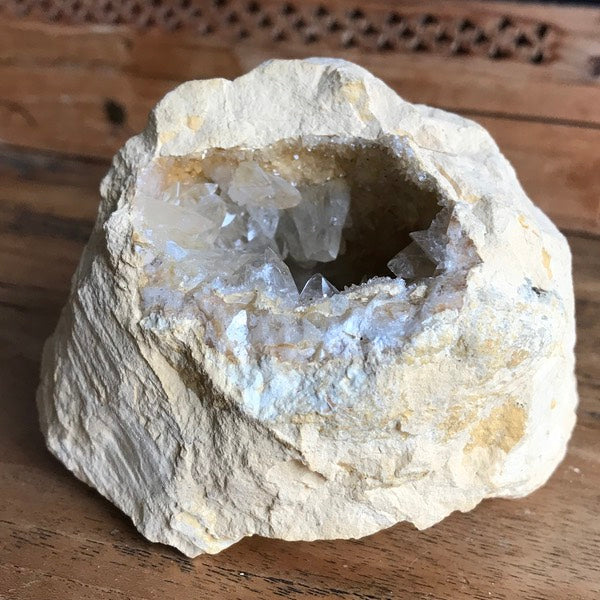 calciet helder wit geode ruw