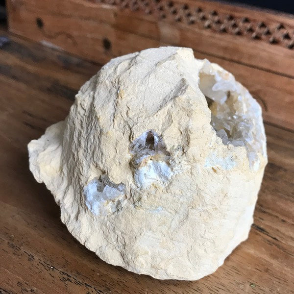 calciet helder wit geode ruw