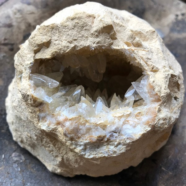 calciet helder wit geode ruw