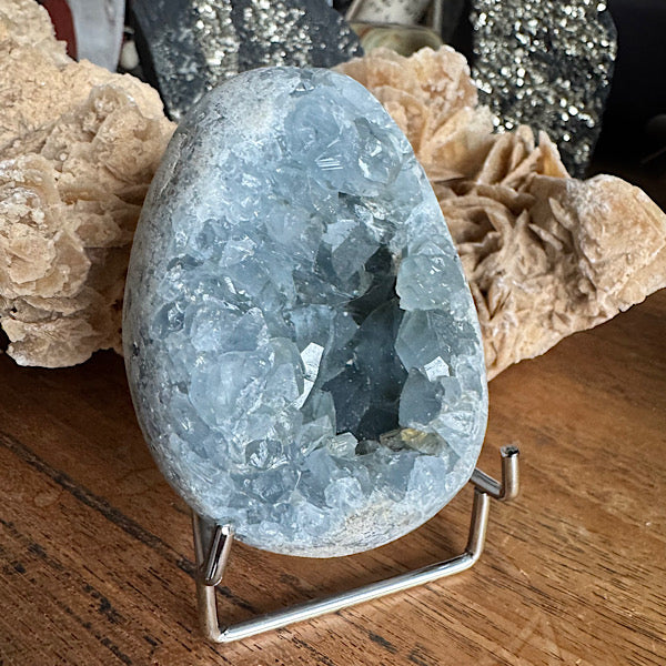 celestien ruw blauw engelen steen ei