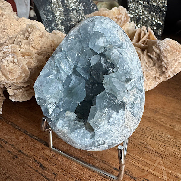 celestien ruw blauw engelen steen ei blauwe mineralen