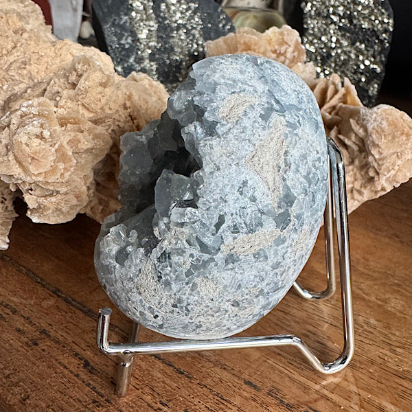 celestien ruw blauw engelen steen ei mineraal