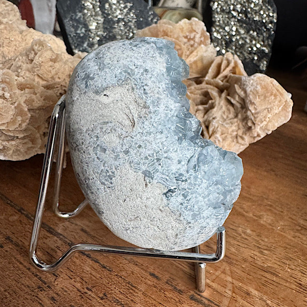 celestien ruw blauw engelen steen ei