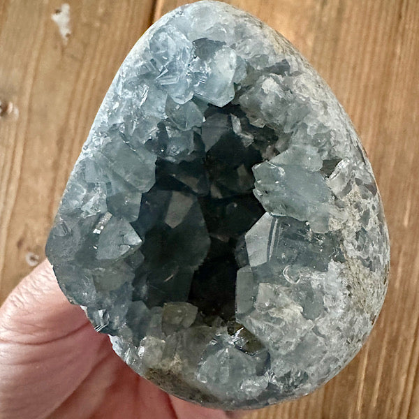 celestien ruw blauw engelen steen ei