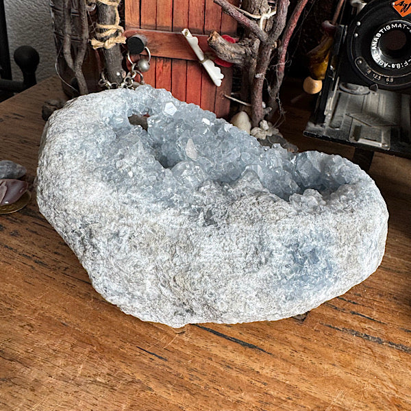 celestien geode madagaskar engelen blauwe mineralen