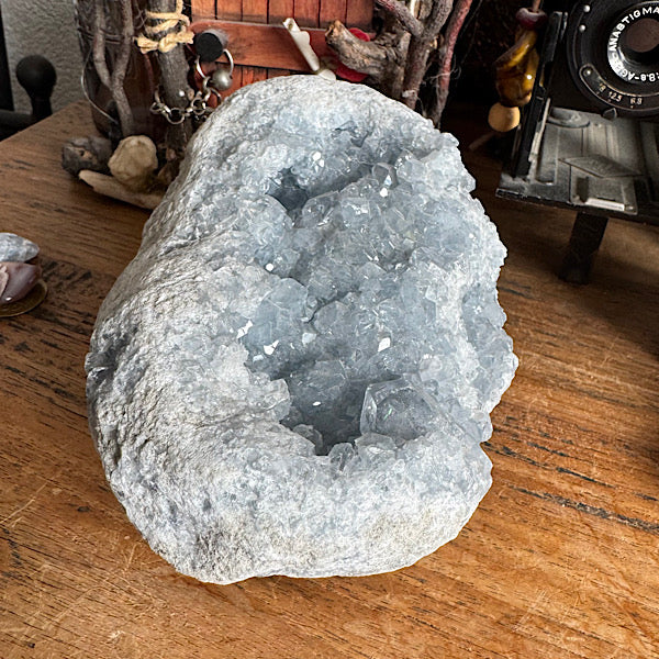 celestien geode madagaskar engelen blauwe mineralen