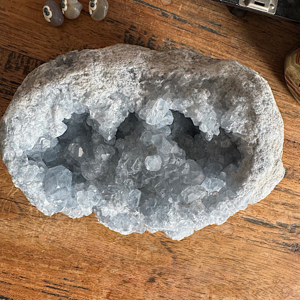 celestien geode madagaskar engelen blauwe mineralen