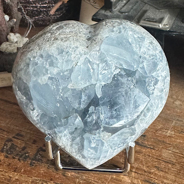 celestien ruw hart Madagaskar D edelstenenmineralenwinkel.nl engelen steen