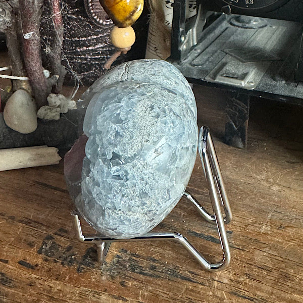 celestien ruw hart Madagaskar D blauwe mineralen