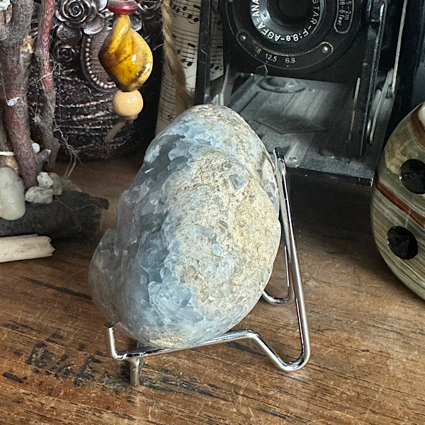 celestien ruw hart madagaskar B blauwe kristallen