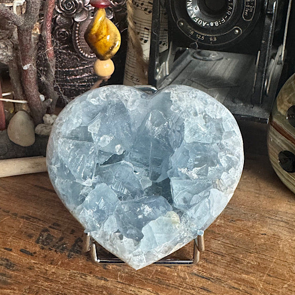 celestien ruw hart madagaskar C blauwe kristallen