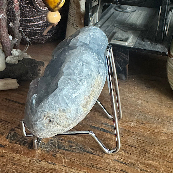 celestien ruw hart madagaskar C blauwe kristallen