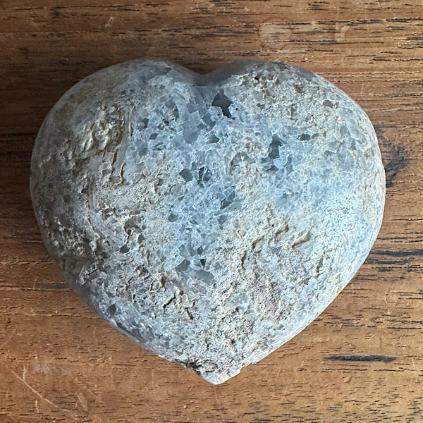 celestien ruw hart madagaskar C blauwe kristallen