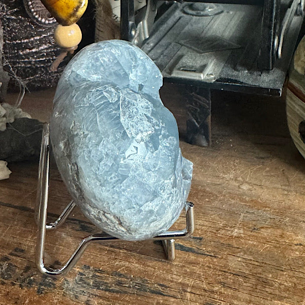 celestien ruw hart madagaskar E blauwe kristallen