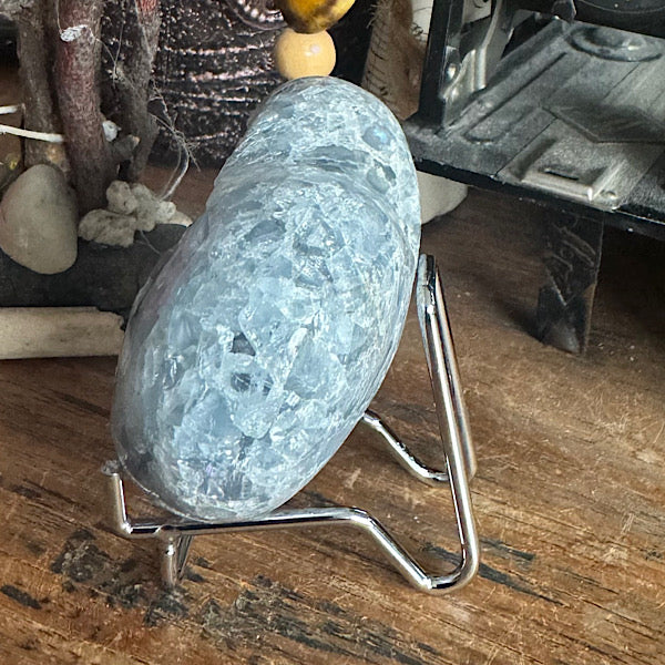 celestien ruw hart madagaskar F blauwe kristallen