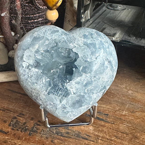 celestien ruw hart madagaskar F blauwe kristallen engelen steen