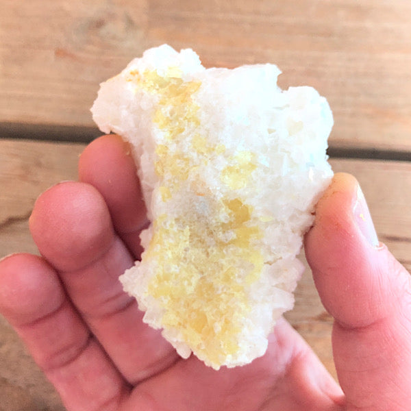 celestien wit zwavel matrix kristallen de schatkamer