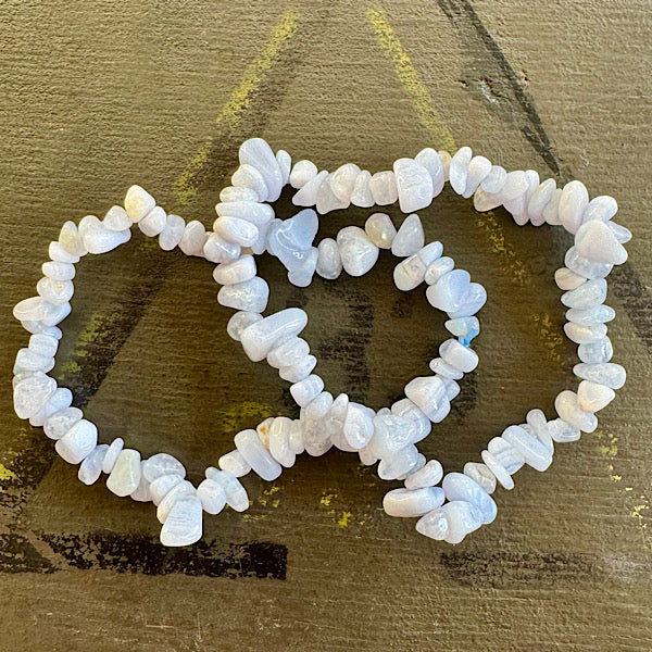 chalcedoon blauw Blue Lace blauw band Agaat split armband sieraden