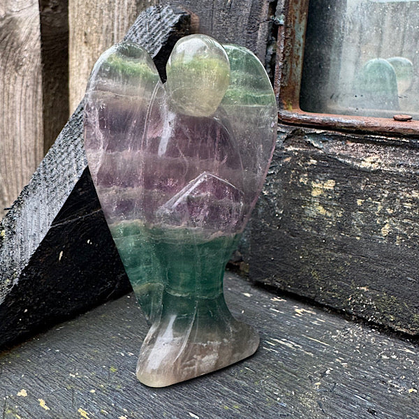 fluoriet regenboog engel gepolijst groen paars