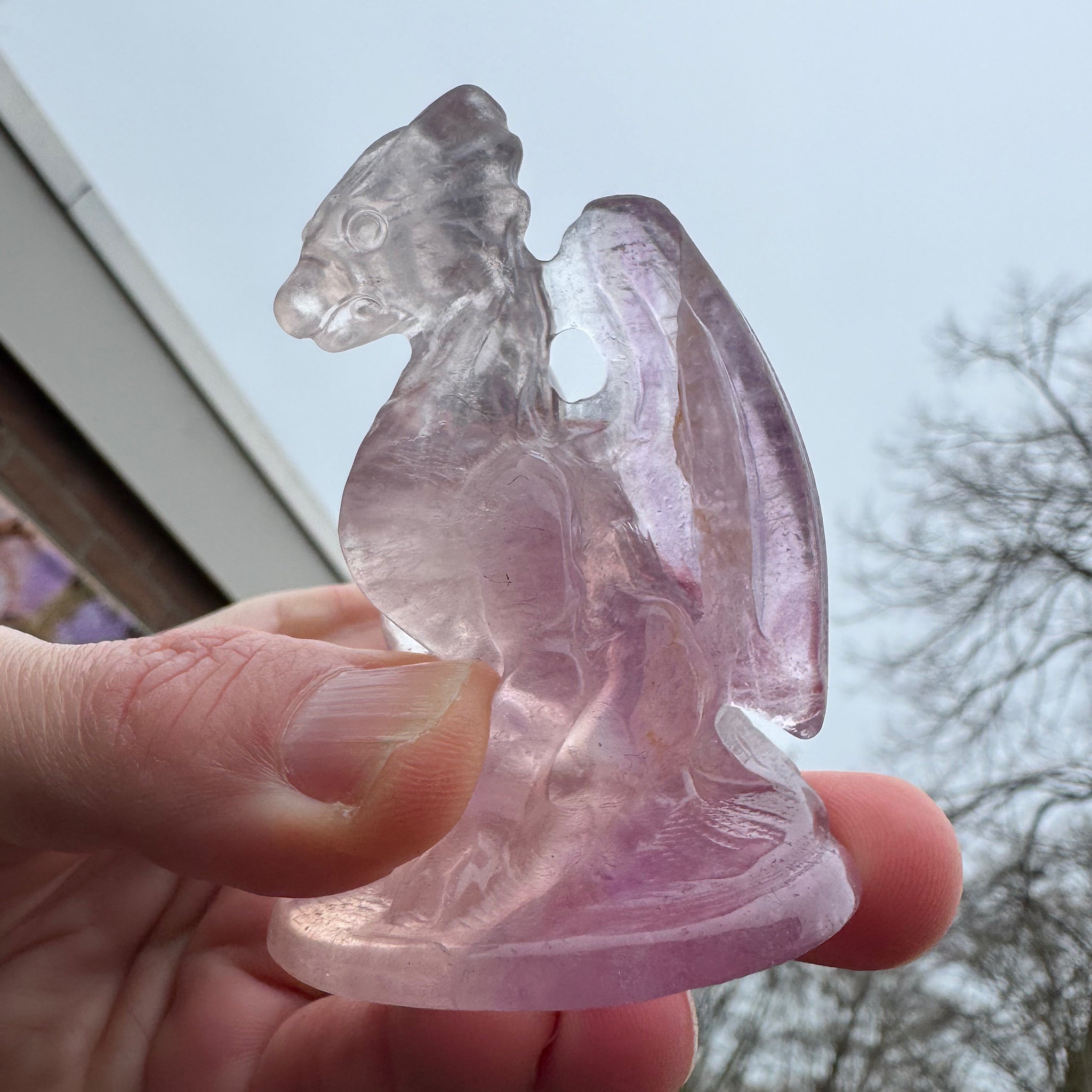 Draken Beeldje Obsidiaan RozeKwarts Serpentijn Sodaliet