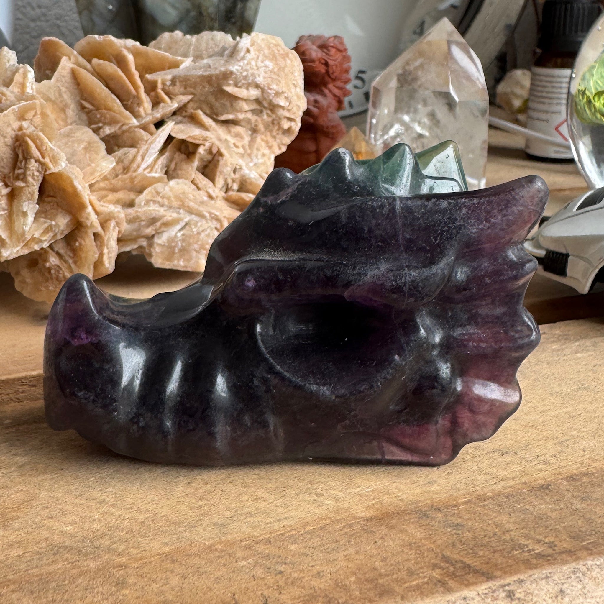 fluoriet regenboog draken schedel dragon skul B 