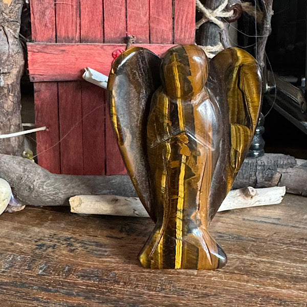 Tijgeroog engel groot gepolijst