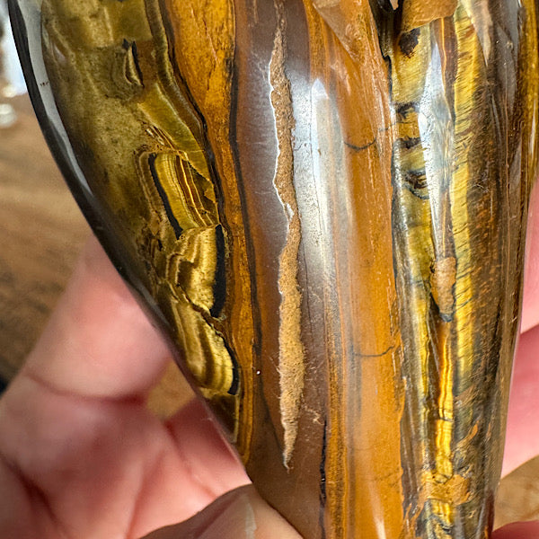 Tijgeroog engel groot gepolijst