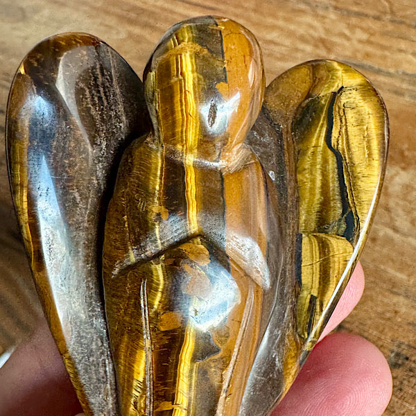 Tijgeroog engel groot gepolijst